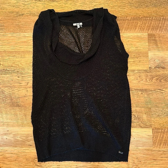 7 For All Mankind Crocheted Cowl Neck Sleeveless Top A6 - Picture 1 of 3